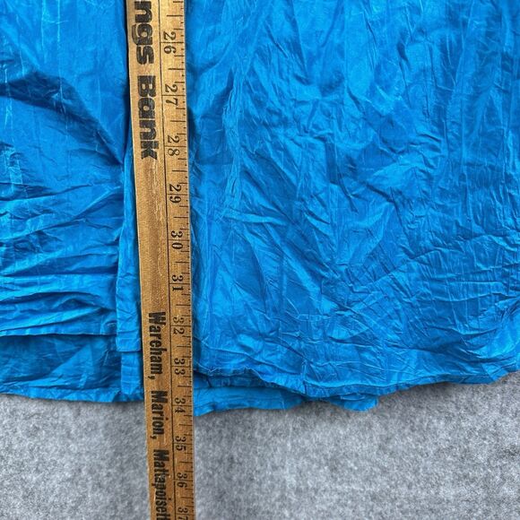 Vintage Cache Silk Maxi Skirt Womens M Blue Green Iridescent Western Boho Full - Picture 8 of 11